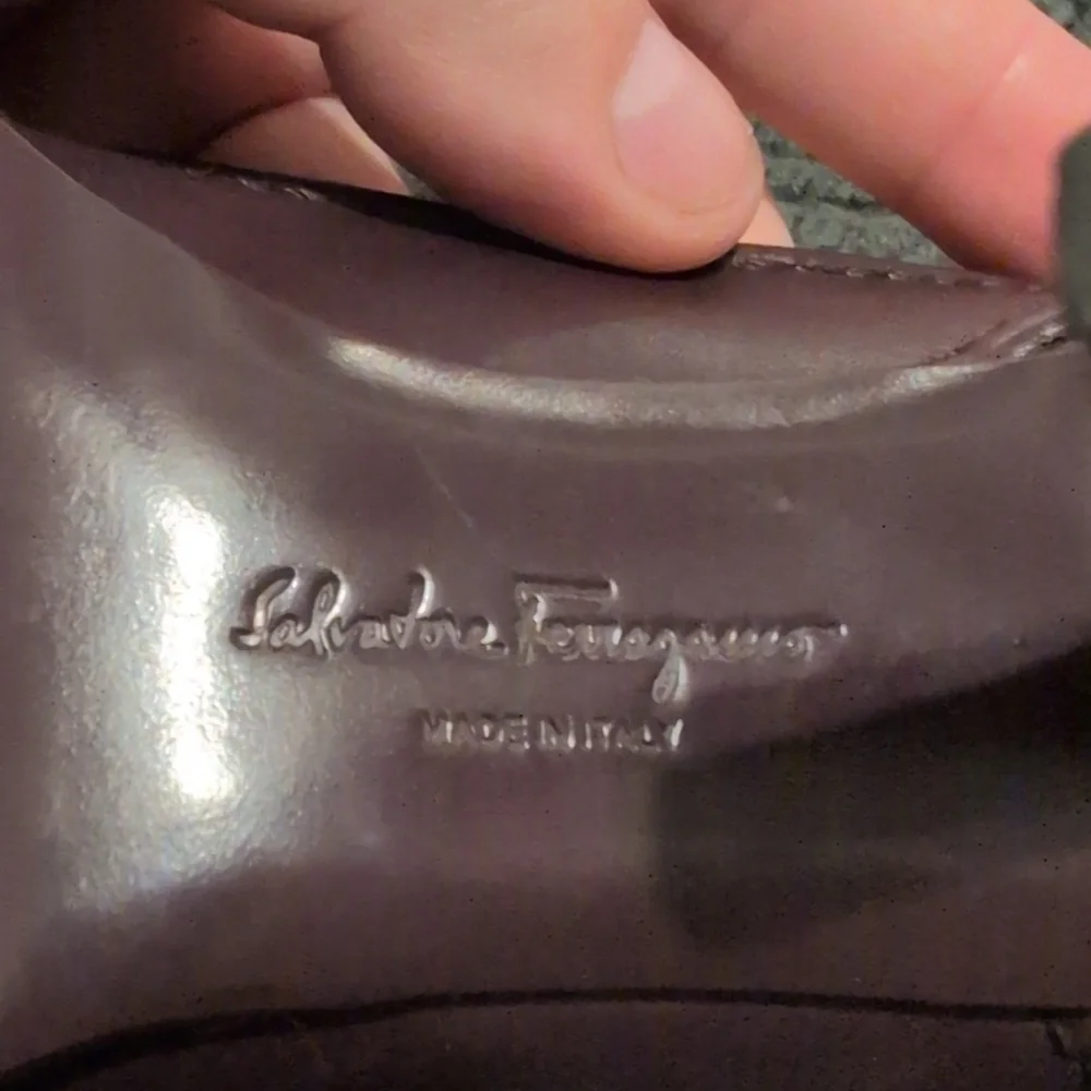 Salvatore Ferragamo Women's Dark Purple‎ Pump Heels Size 5.5 Made In Italy